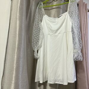 PINK Victoria's Secret White Long Sleeve Dress